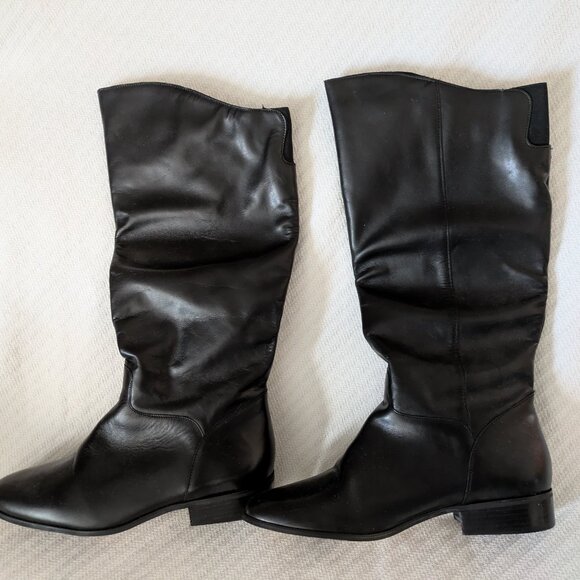 NATURALIZER - Tall Black Leather Boots - Picture 4 of 6